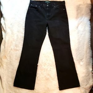 LAUREN RALPH LAUREN Women's Black Classic Bootcut Jeans Size 14…